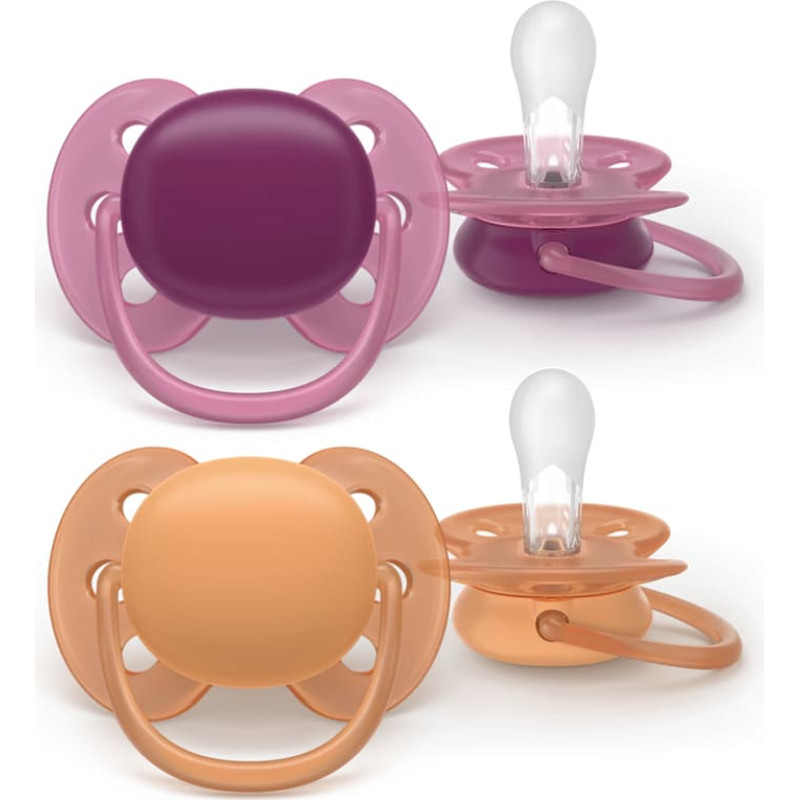 Philips Avent AVENT SCF093/03 Smoczek Ultra Soft 18+ śliwka / morela