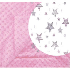 Ankras Bedding set - 6  parts - 120/90/360 - MINKY/GREY - NEW STARS / GREY