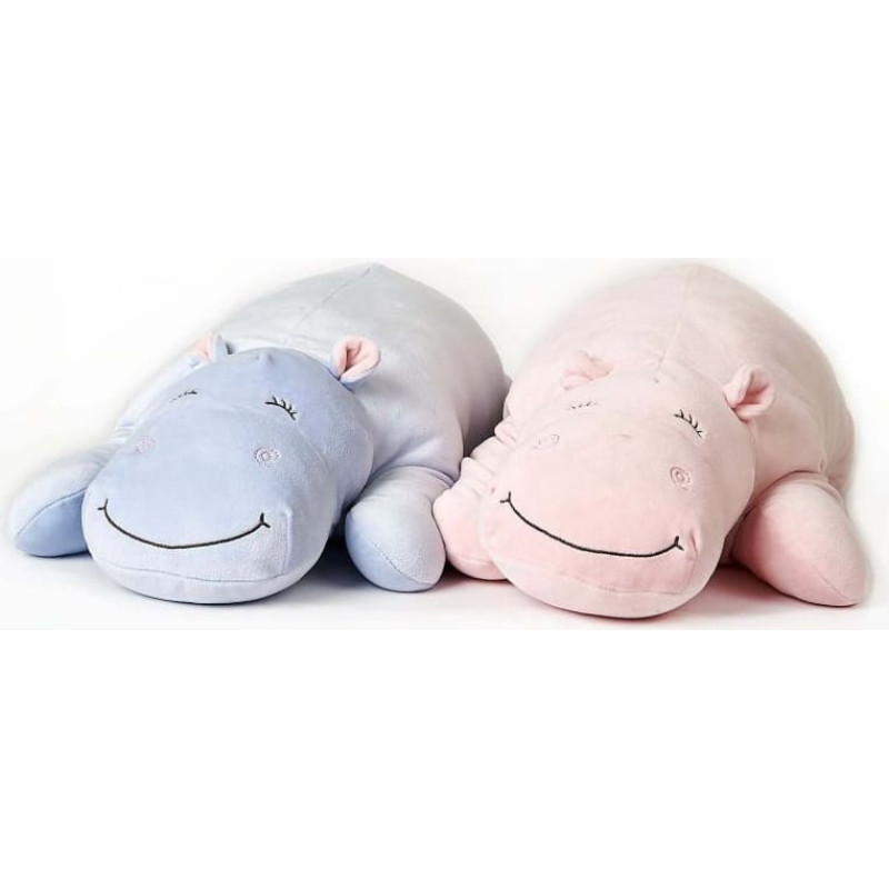 Uni-Toys Plush toy Hippopotamus lying, pink, 56 cm