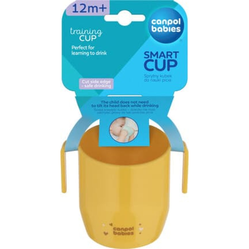Canpol 74/60 nutikas avatud tass lastele joomise õppimiseks – kollane
