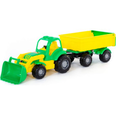Polesie Tractor Hardy with bucket and trailer, in various colors