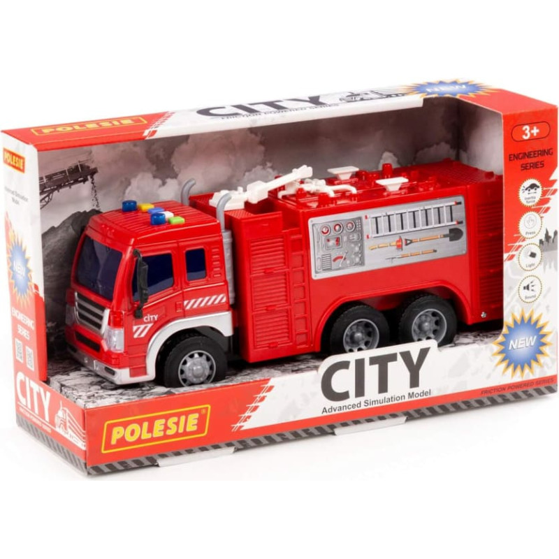 Polesie Fire truck with inertia and sound in box 32 cm 86396