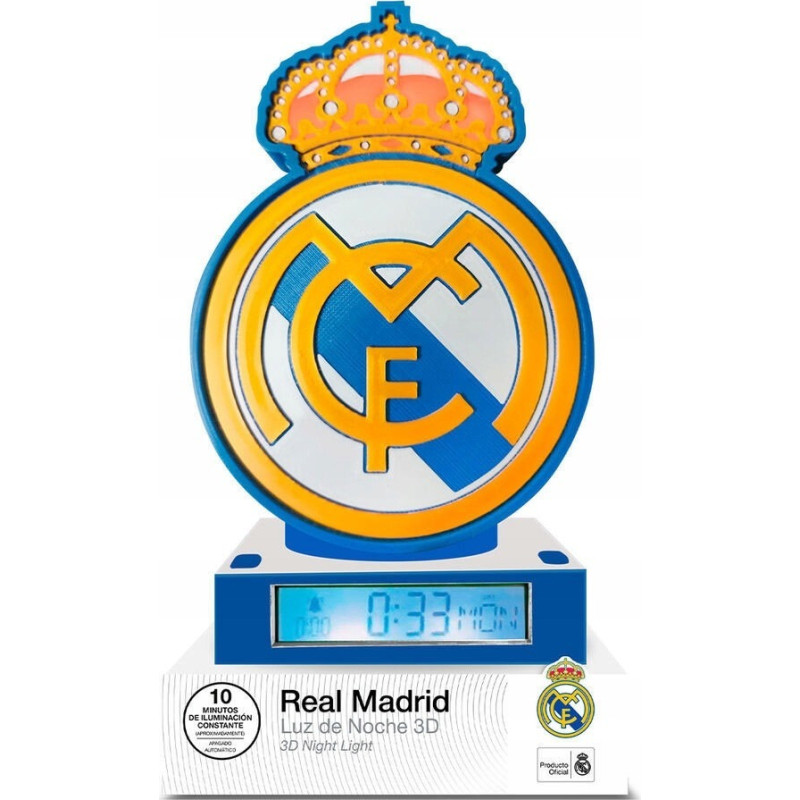 Kids Euroswan - Akcesoria Licencyjne 3D LAMP WITH CLOCK & ALARM HALA MADRID