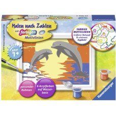 Ravensburger Paint by numbers 12x8.5 cm Dolphins