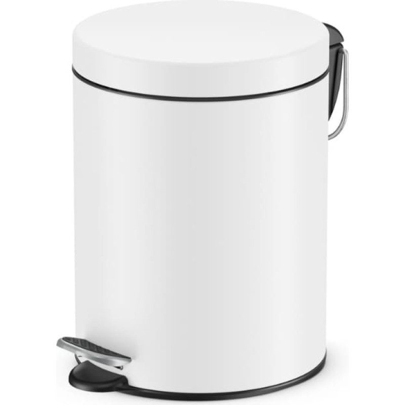 Hailo Atkritumu tvertne ar pedāli Selekta S / 5L / matēti balta