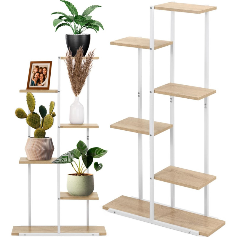 Springos Valge metallist lillepott 60x20x113 cm GA0212