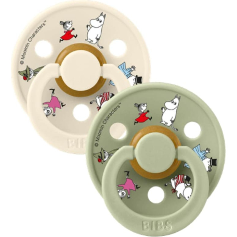 Bibs x Moomin &ndash; Colour Round Friends - Ivory Mix 0-6m 2pcs