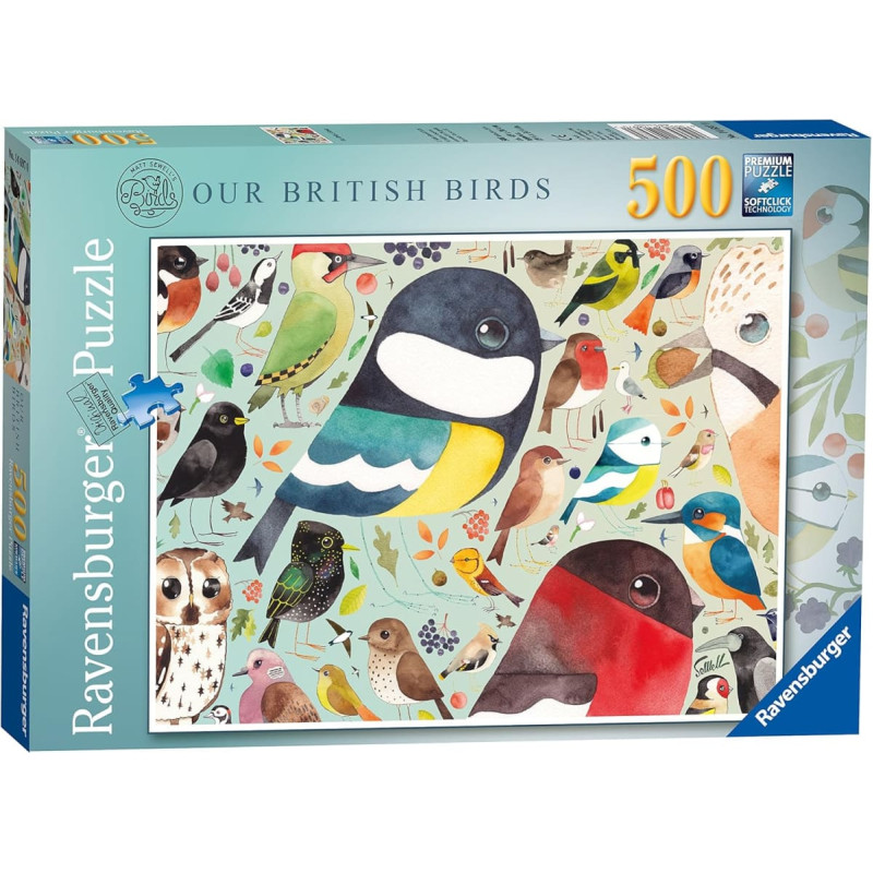 Ravensburger Puzzle 500 Matt Sewell: Our British Birds