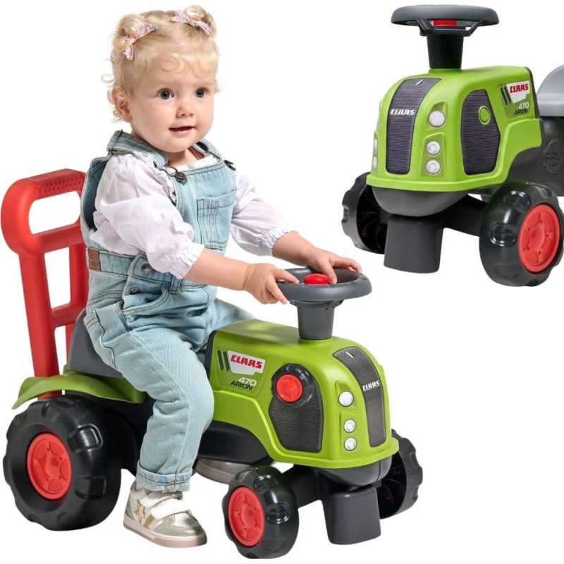 Falk – Baby Claas Arion 470 pealesõidetav lükatav traktor signaaliga