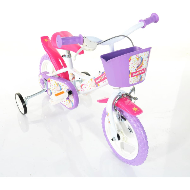 Bimbo Bike Children's bicycle Bimbo Bike 12'' "UNICORN", white/purple/pink