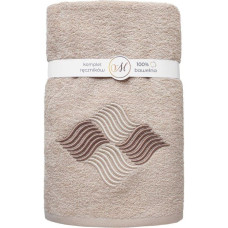 RĘCZNIK KPL.MARIBELLA 3 SZT./30X50/50X100/70X140/ FROTTE HAFT 003 FALE KAWA Z MLEKIEM