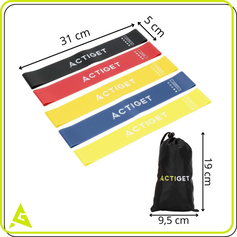 Springos Treeningu vastupanukummide komplekt 5 tk ACT0104