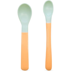 Baboo Soft-tip spoons Peachy Keen, 4+ months, 2 pcs