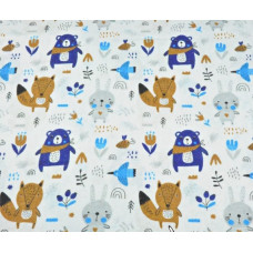 Atk Kieczmerscy Autiņ&scaron; flaneļa BEAR&FOX  70x80 cm (4364)