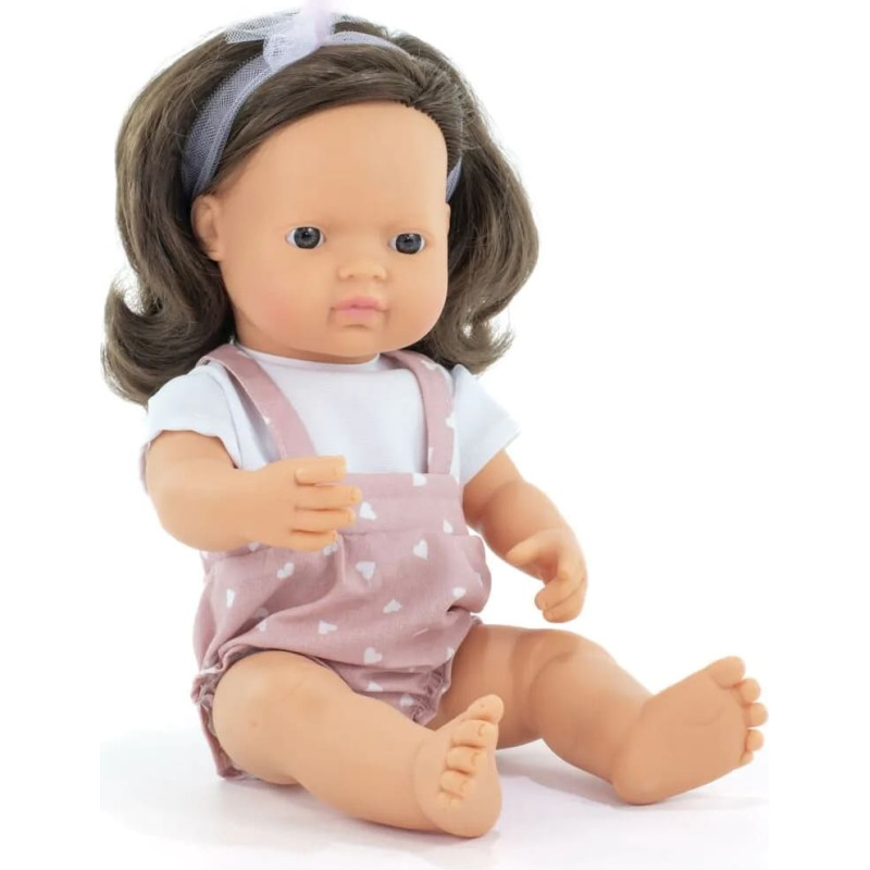 Miniland MFM BROWN HAIR GIRL 38CM