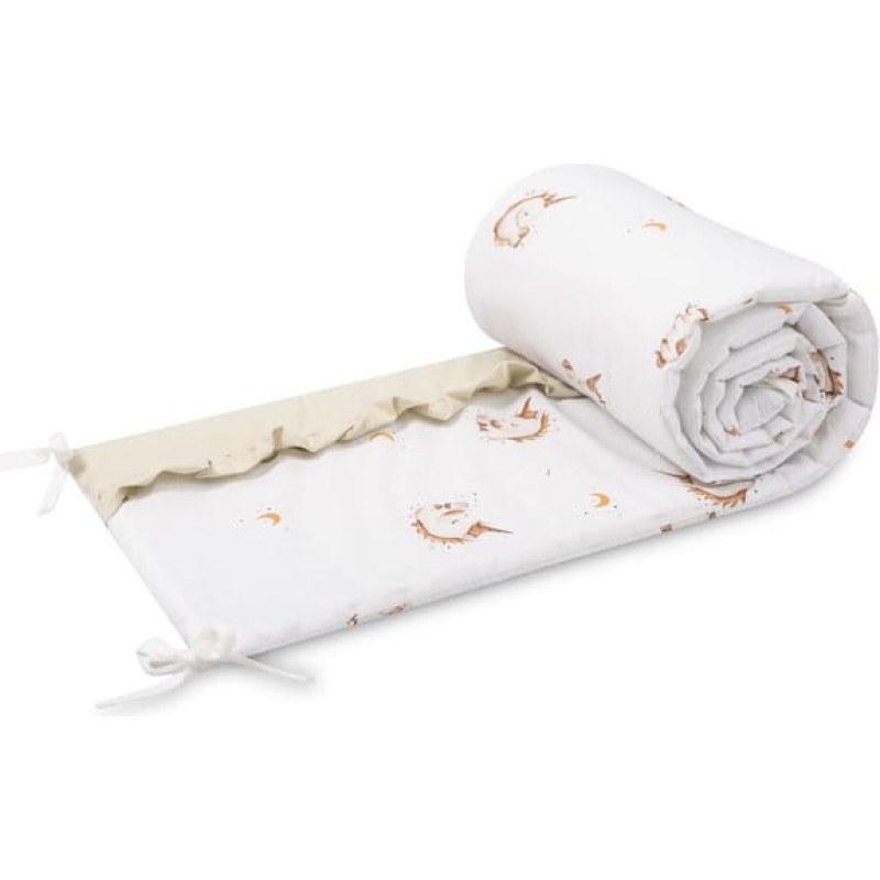 Sensillo CRIB BUMPER COTTON UNICORN BEIGE