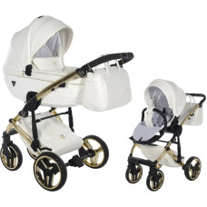 Junama Universal stroller 2 in 1 Fluo Line v3 indyvidual - 17 White/gold