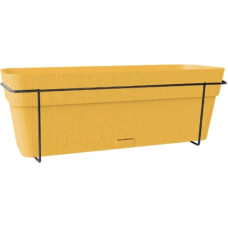 Stefanplast Balkona komplekts ar automātiskās laistī&scaron;anas sistēmu un metāla balstu 50x18x17cm sinepju dzeltens