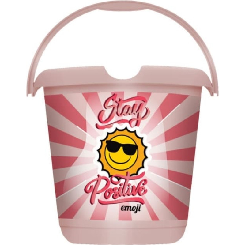 Keeeper Spainis deko 10L Ilvie "Emoji Stay Positive" &Oslash;30x28cm rozā