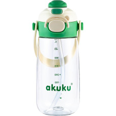 Akuku A0724 Bidon ze słomką szkolny zielony 480ml