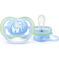 PHILIPS AVENT silikoonist lutt Ultra Air Deco 0-6m, 1tk. blue elephant SCF086/01