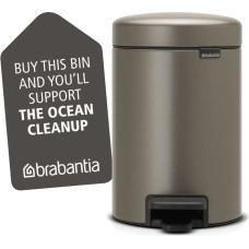 BRABANTIA Pedaaliga prügikast NewIcon, 3 l, Platinum 113246