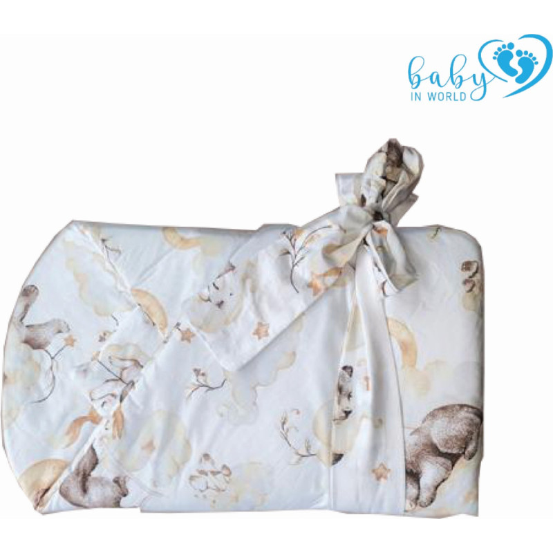 Baby In World BABY 002375 Becik rożek bawełna Miś Beż