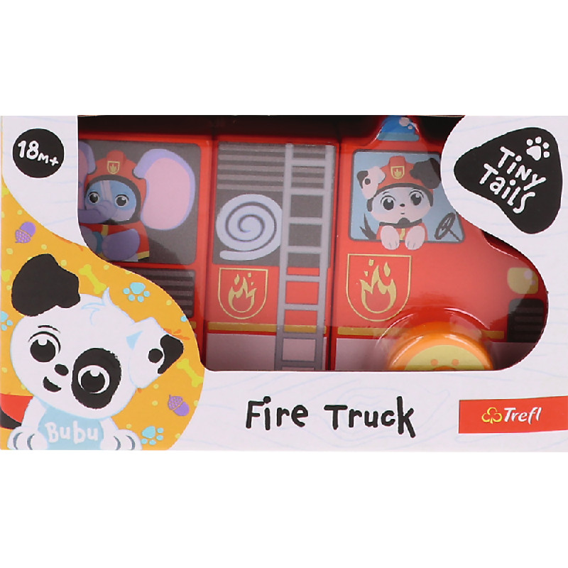 Trefl 61786 Zabawka drewniana Magnetic vehicle - Fire truck Tiny