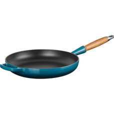 Le Creuset Čuguna panna ar koka rokturi Ø28cm zila