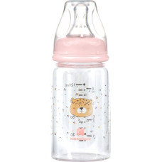 Glass feeding bottle 120ml Savanna Pink