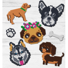 Splat Planet pixel art Iron on beads, Dogs