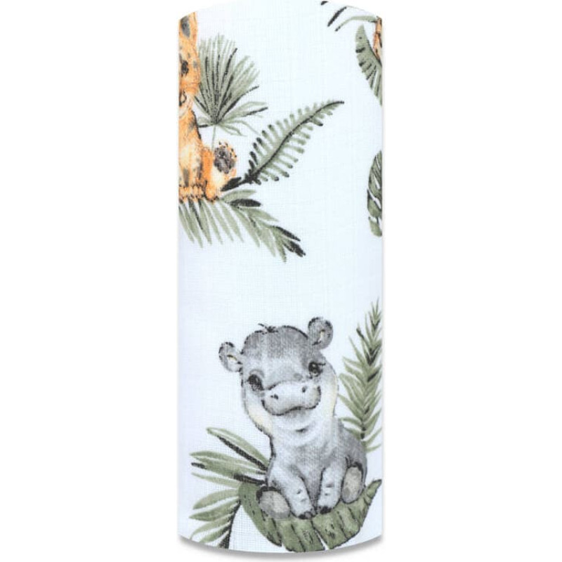Ega Kids Diaper - 14466 - TETRA PRINT - EGA - ANIMALS in the JUNGLE-  size 70x80 cm