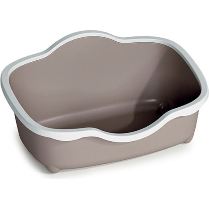 Stefanplast Kaķu tualete Tres Chic Open 56x38,5x26cm balta/gaiši pelēka