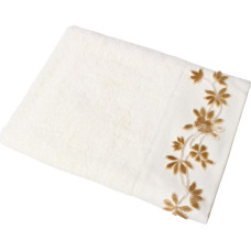 TOWEL BAMBOO FLOWER 50X90 TERRY WHITE