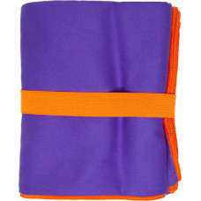 TOWEL FITNESS 80X130 MICROFIBER VIOLET ELASTIC/ORANGE EDGING