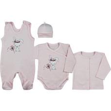 Koala Baby Baby linen set - 4 parts - 09-902 - RABBIT - PINK-  size 56