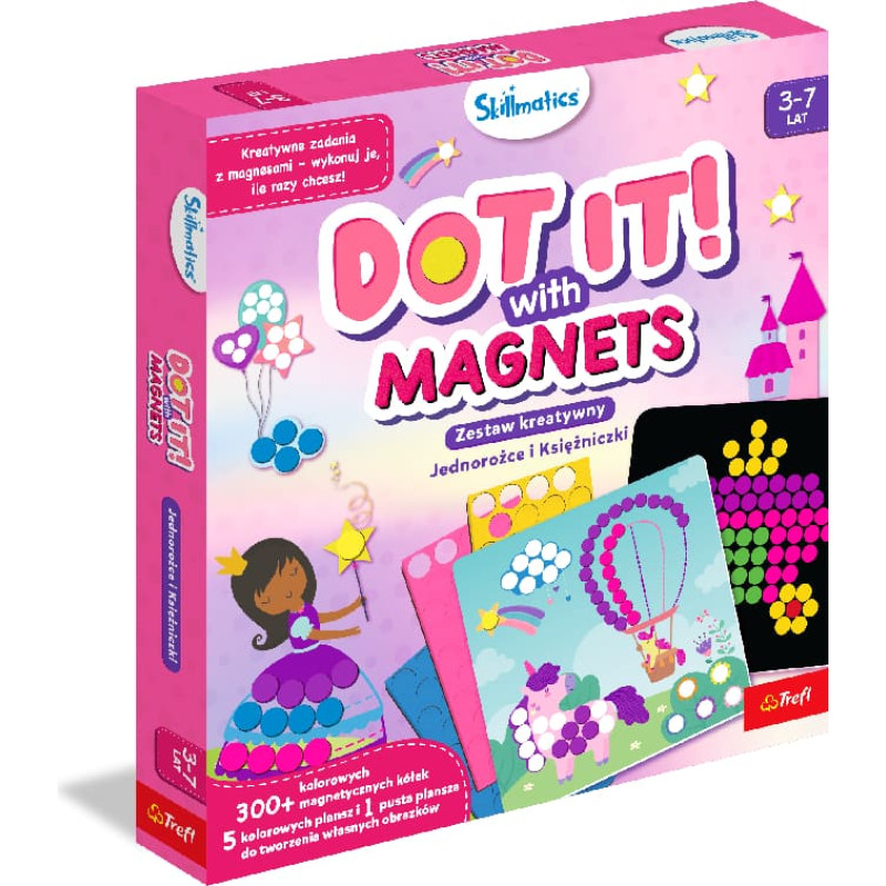 Trefl 62600 Skillmatics Zestaw kreatywny z magnesami Jednorożce i Księżniczki