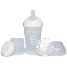 Twistshake Pro Double Anti-Colic Feeding Bottle 260ml White 79027