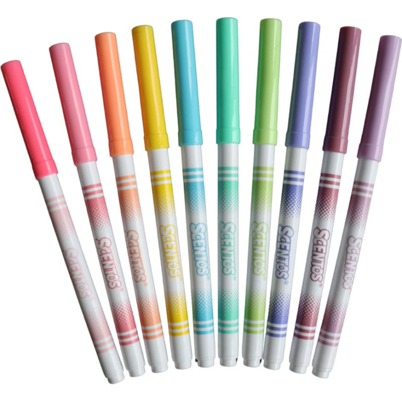 Dumel SCENTOS ST 20111 lõhnastatud viltpliiatsid – pastellvärvides, 10 tk