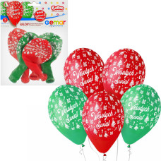 BALONY WESOŁYCH ŚWIĄT 5 SZTUK
