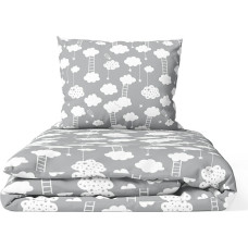 Ankrase 2-osaline voodipesukomplekt - 120x90, 40x60  - CLOUDS with LADDER - GREY