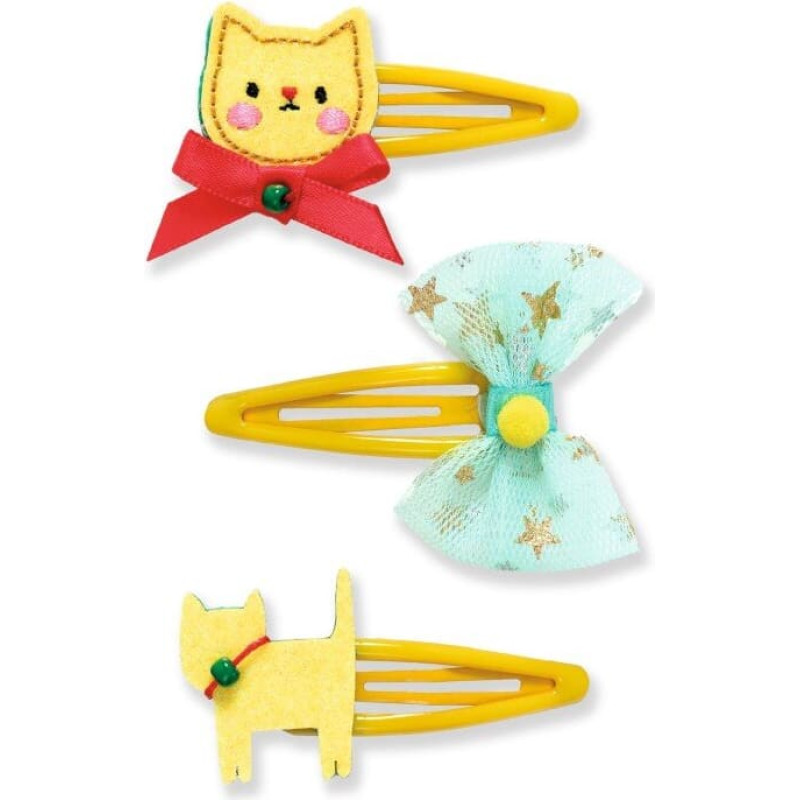 Djeco Plume - Juukseklambrid - Kassid (3 tk.)