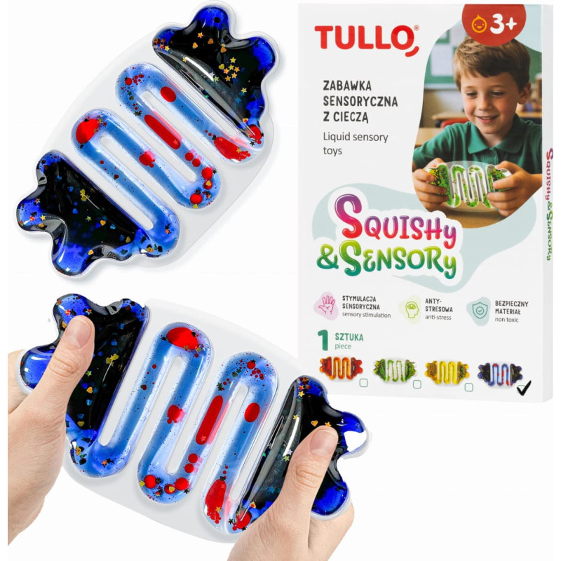 Tullo 709 Zabawka sensoryczna z cieczą squishy niebieski