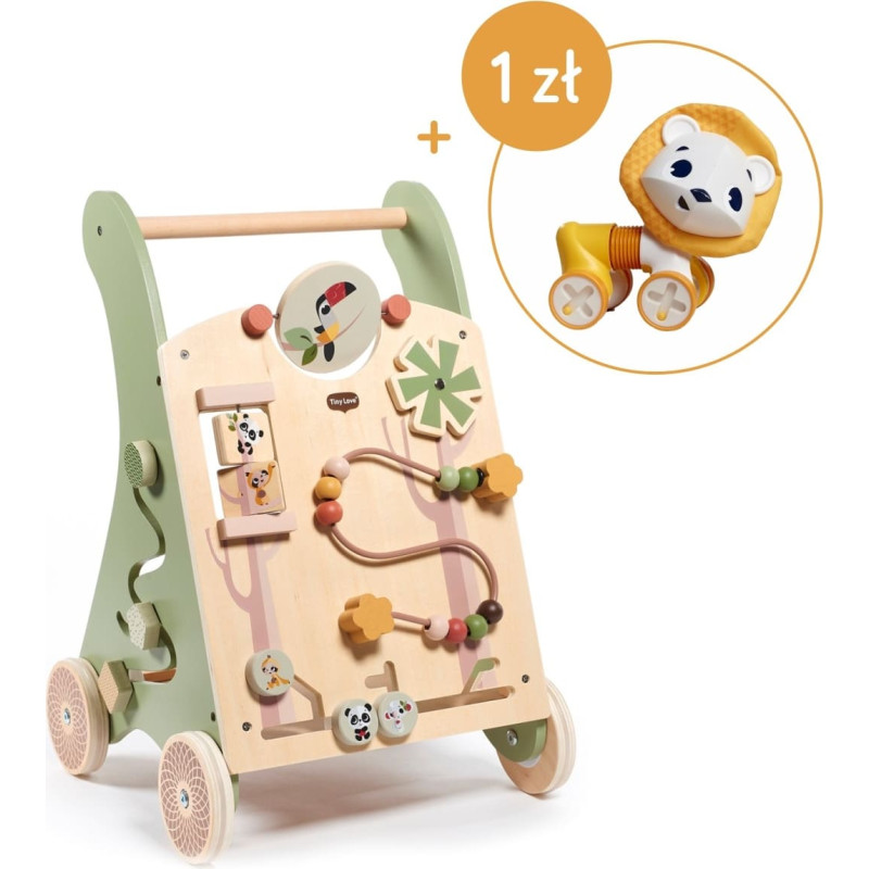 Tiny Love TL15051006768 Drewniany edukacyjny chodzik-pchacz 2w1 - Boho Chic