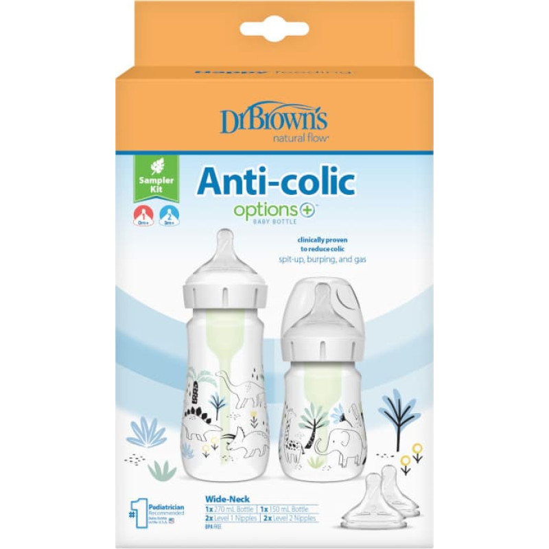 Dr.browns WB02640 Zestaw startowy szeroka szyjka Options+ 1+1