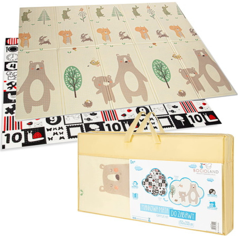 Bocioland Saliekams izglītojo&scaron;s paklājiņ&scaron; SMALL BEAR 150x200 cm BL124 [A]