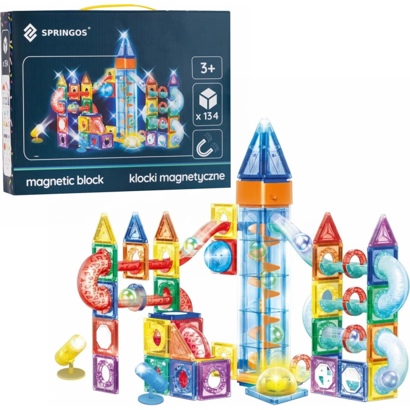Springos Magnetehitusklotside komplekt 134 osa Springos KG0062