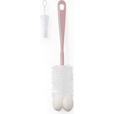 Babyono brush for bottles and teats with mini brush&sponge tip pink 720/05