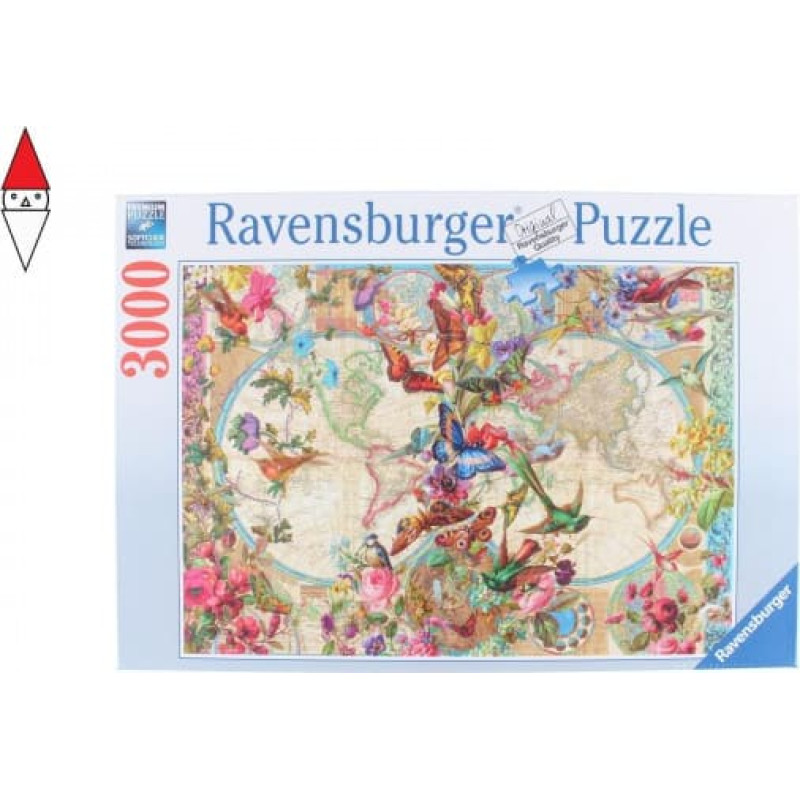 Ravensburger Puzzle 3000 Flora and Fauna World Map