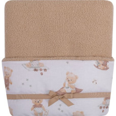 Duet Baby Blanket - 765 - BOUCLA / COTTON - CARMEL - size 75x90 cm